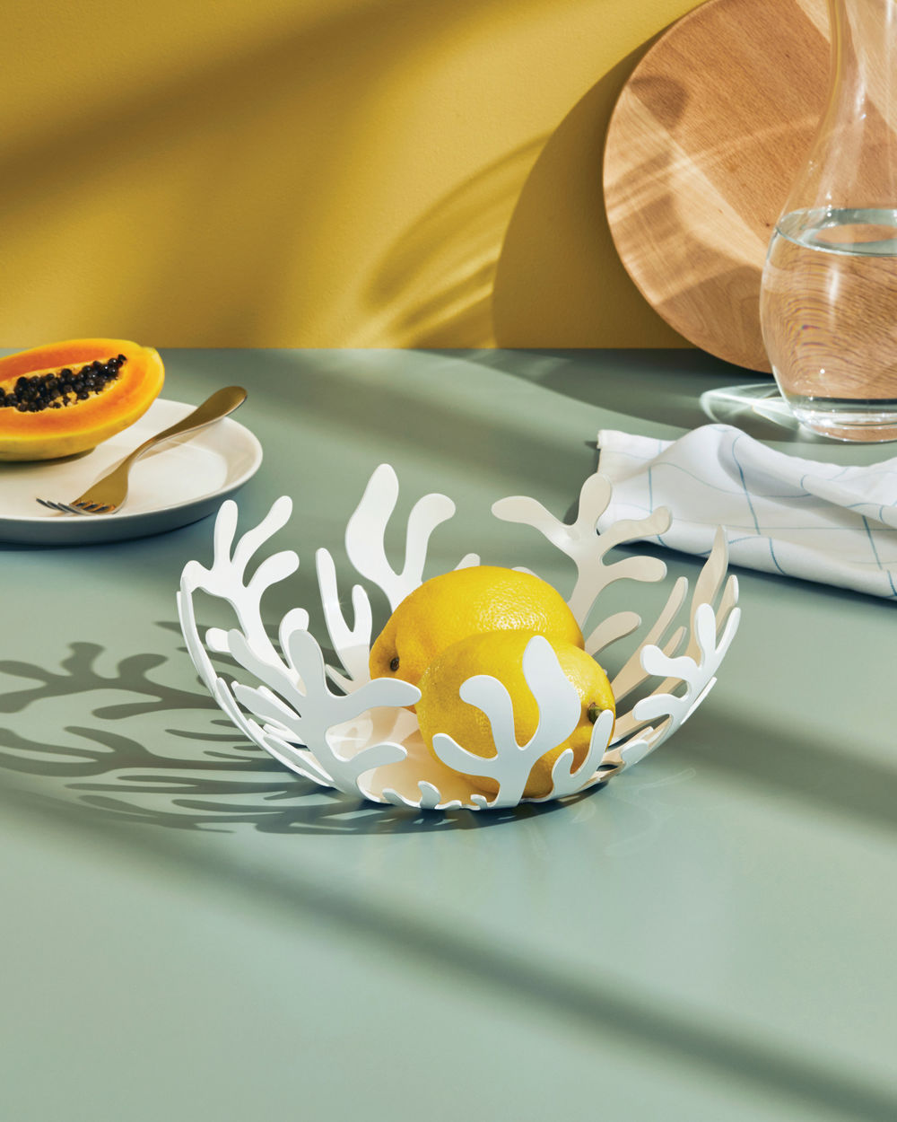 Mediterraneo hedelmäkori, terästä, valkoinen