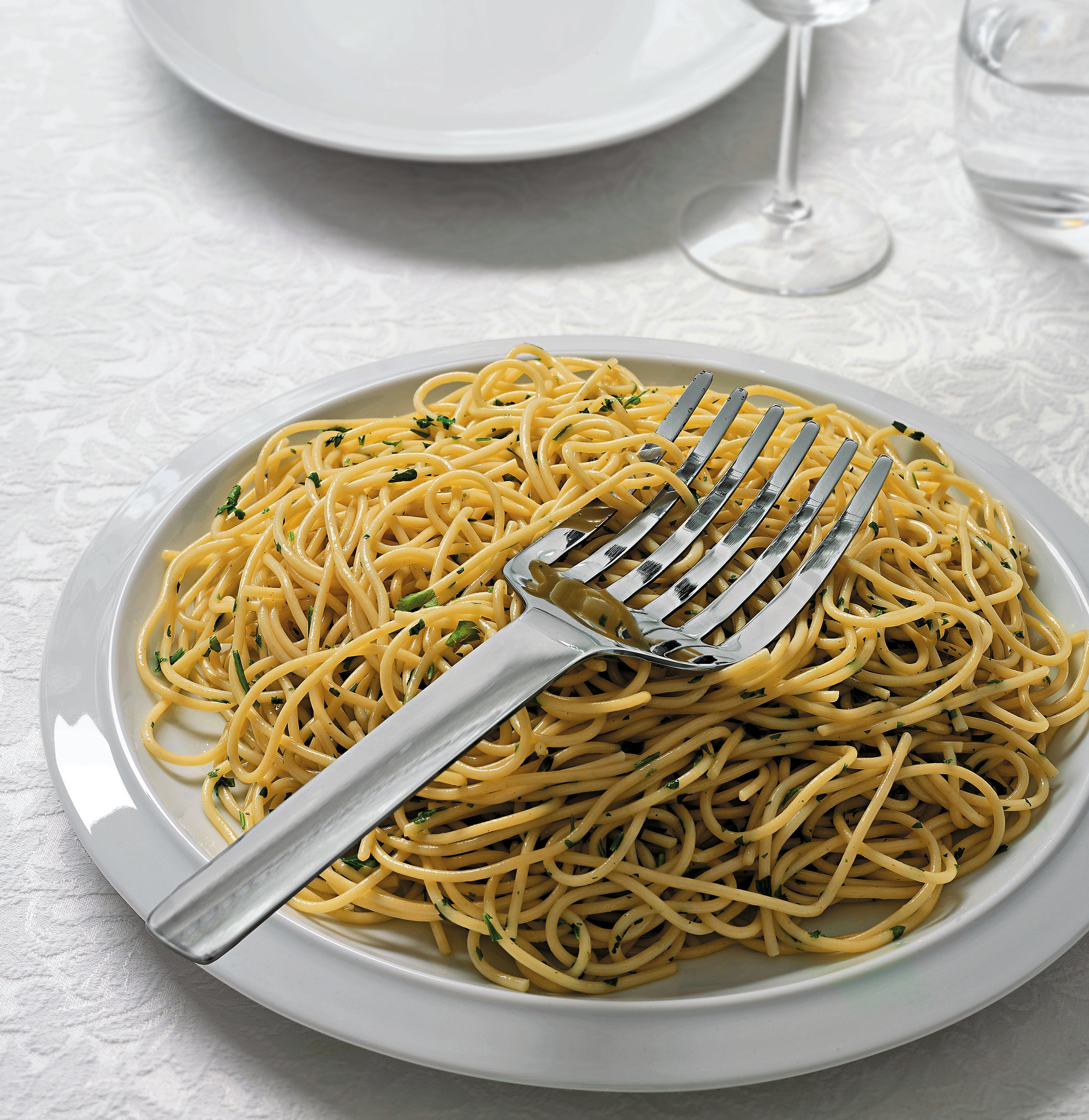 Tibidabo spagetti tarjoiluhaarukka, korkeakiiltoinen