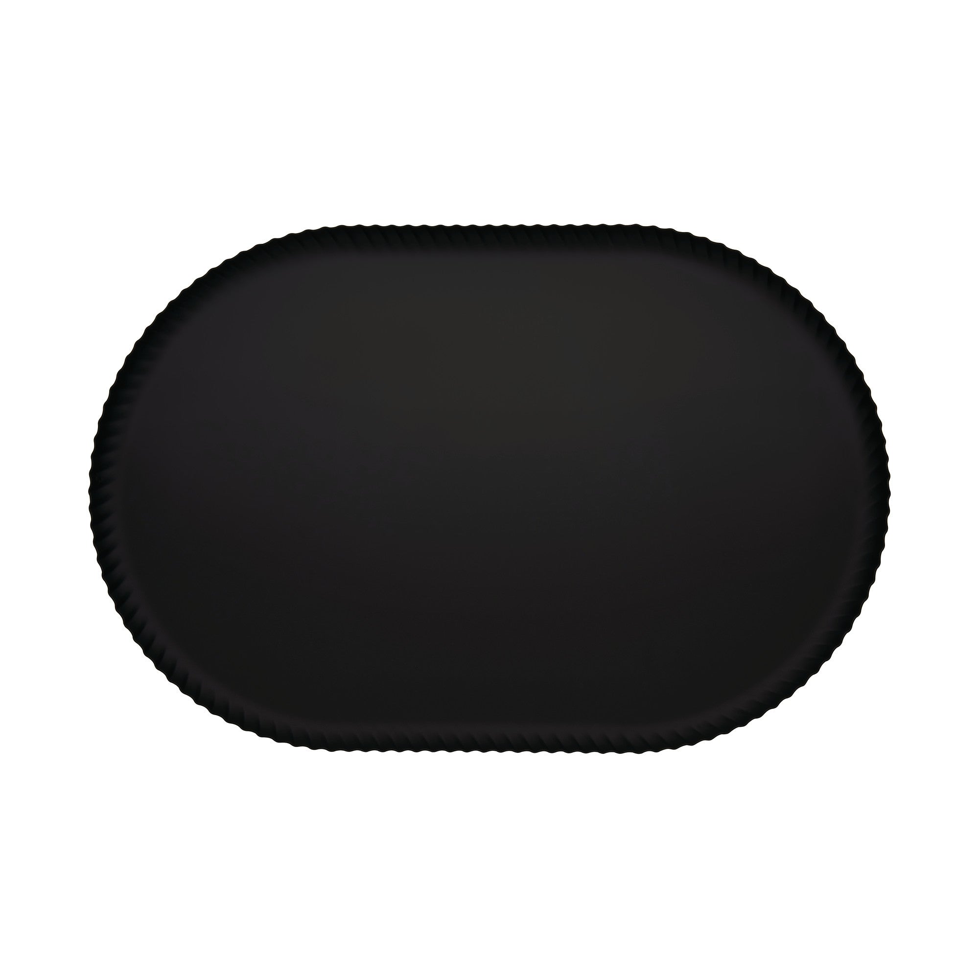 Pleats tarjotin musta, ruostumaton teräs