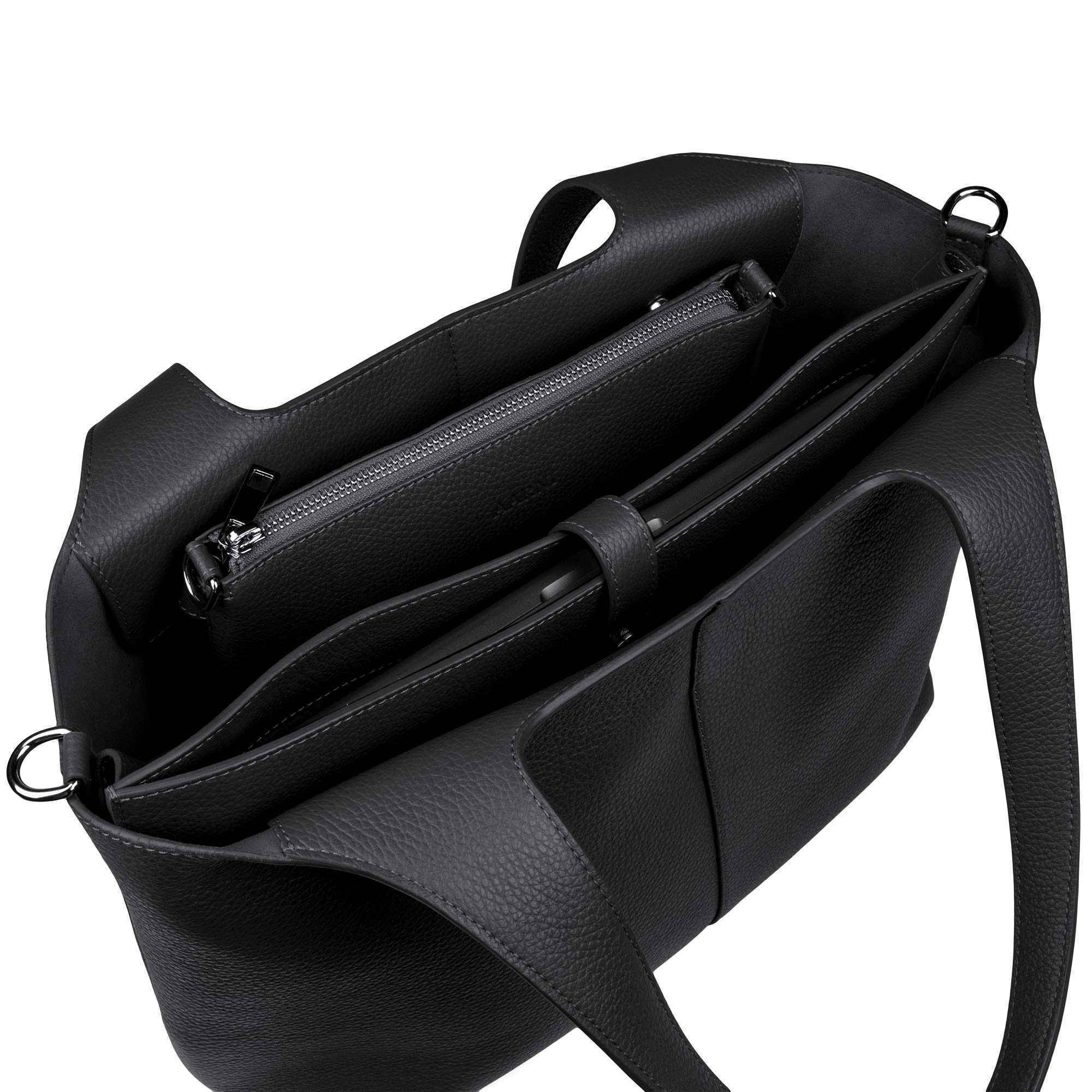 Aava pouch Bag musta/hopea