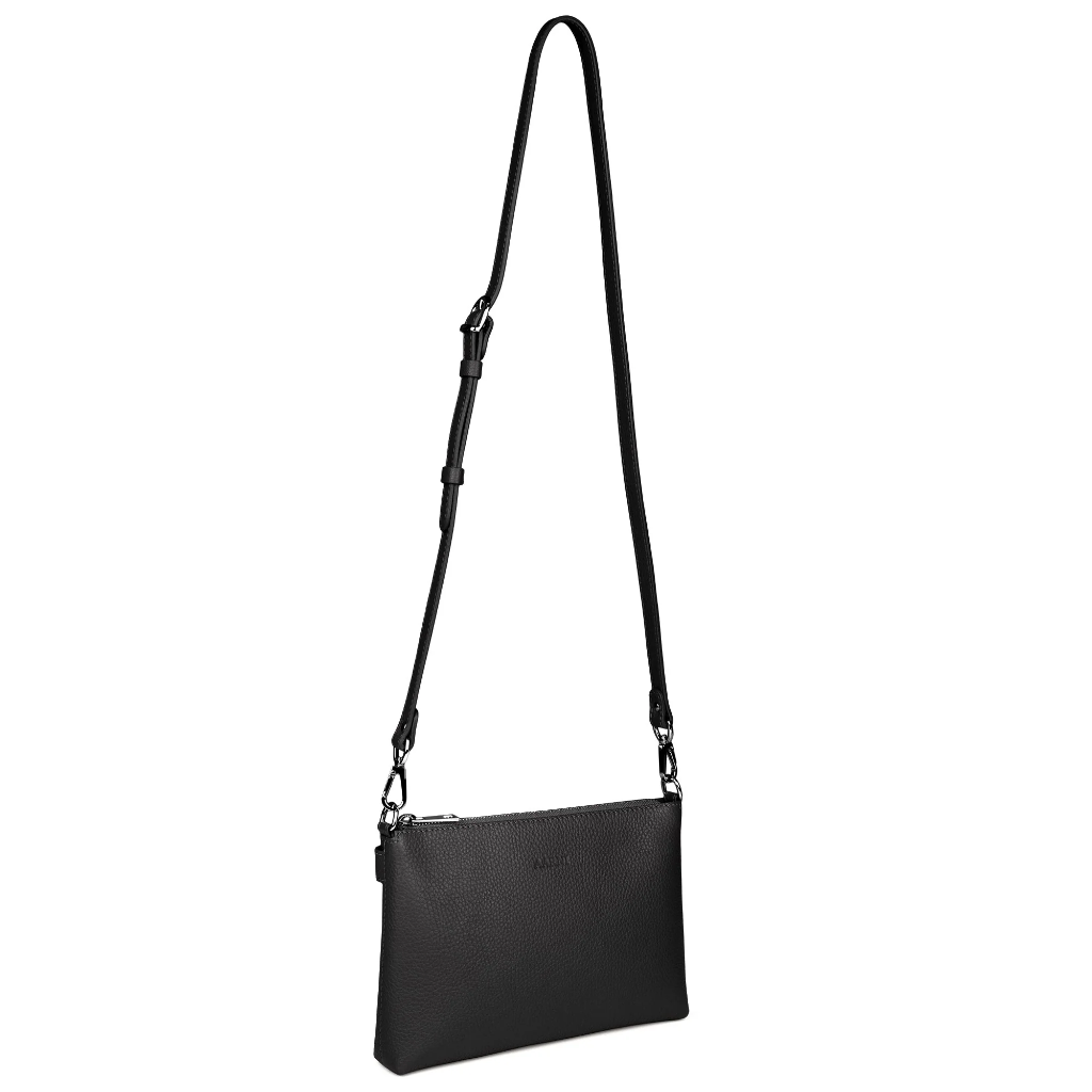Aava pouch Bag musta/hopea