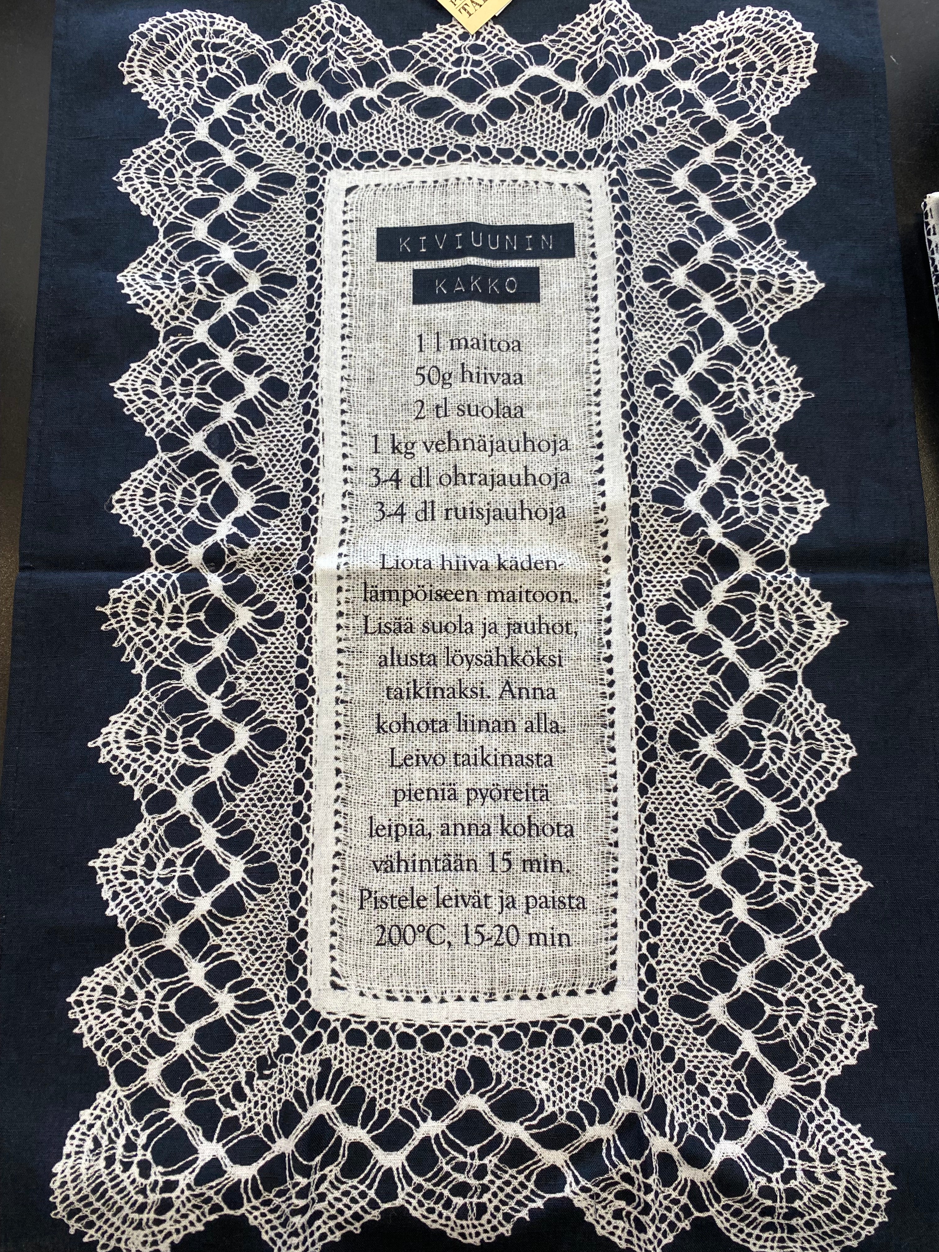 Rauman murteen / reseptien keittiöpyyhkeet