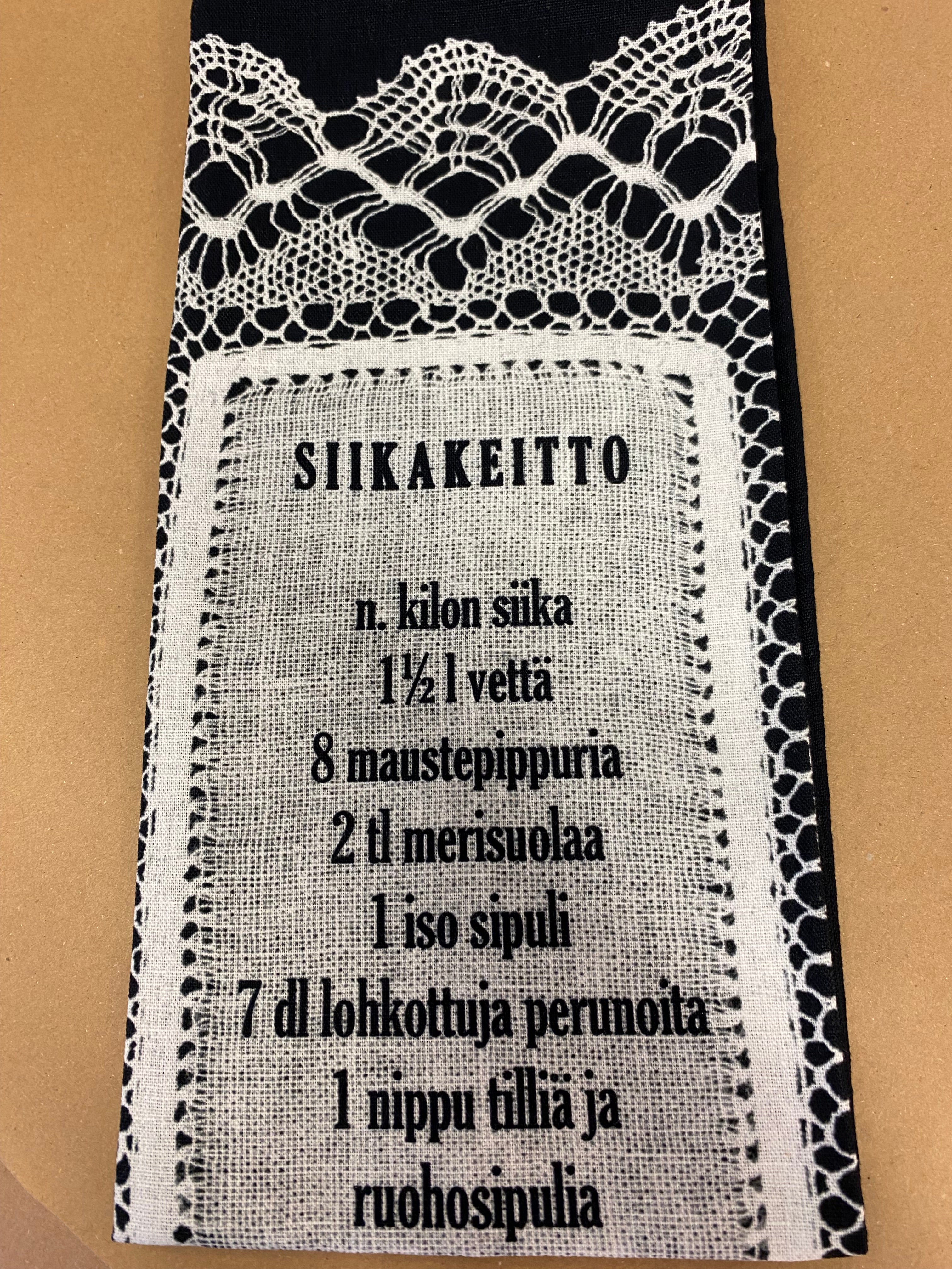 Rauman murteen / reseptien keittiöpyyhkeet