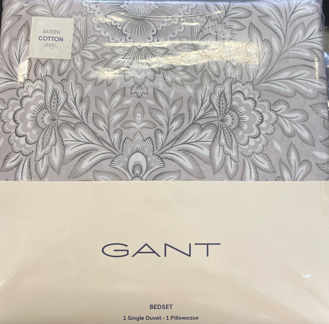 Floral - pussilakana ja tyynyliina, hento lila