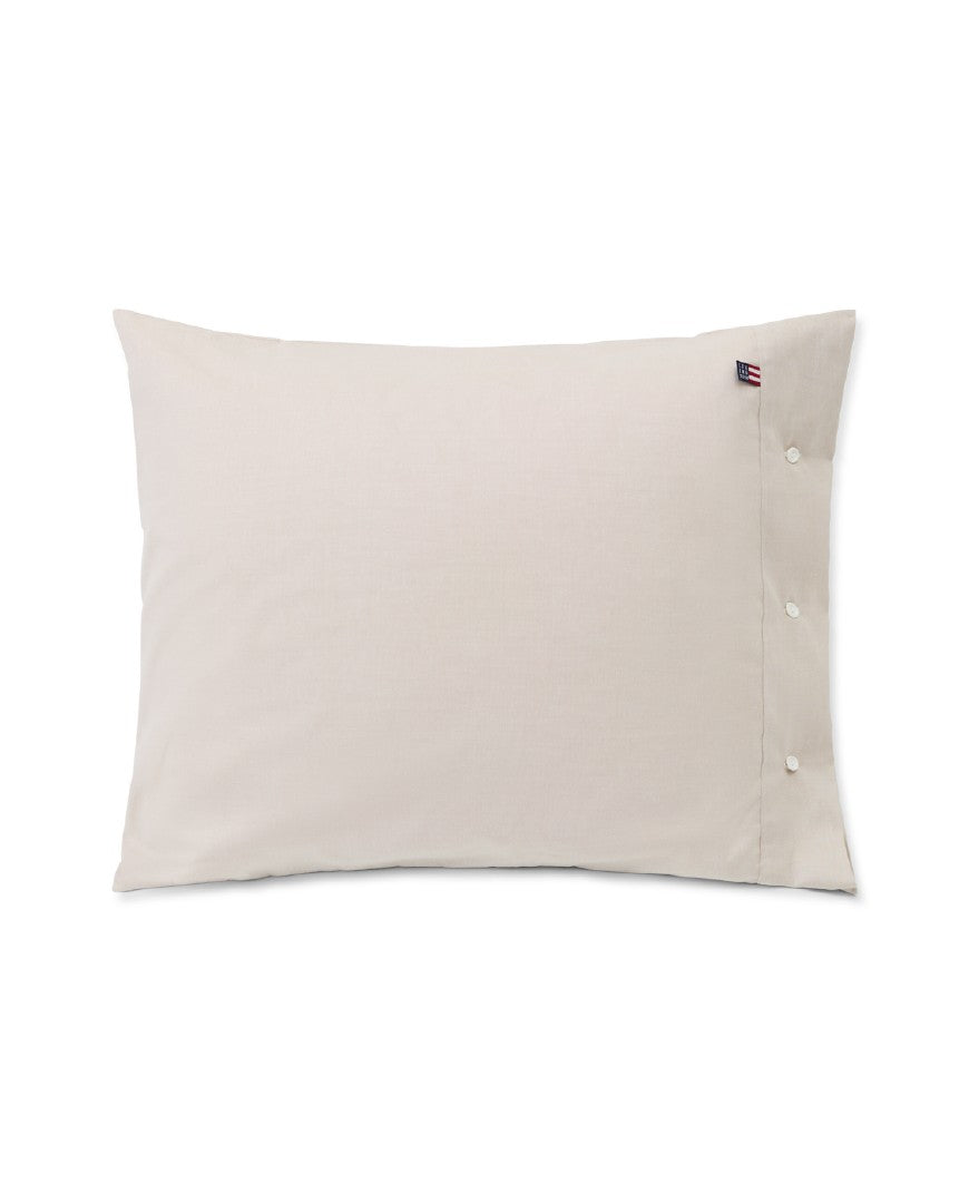 Oxford Pin Point tyynyliina valkoinen ja beige