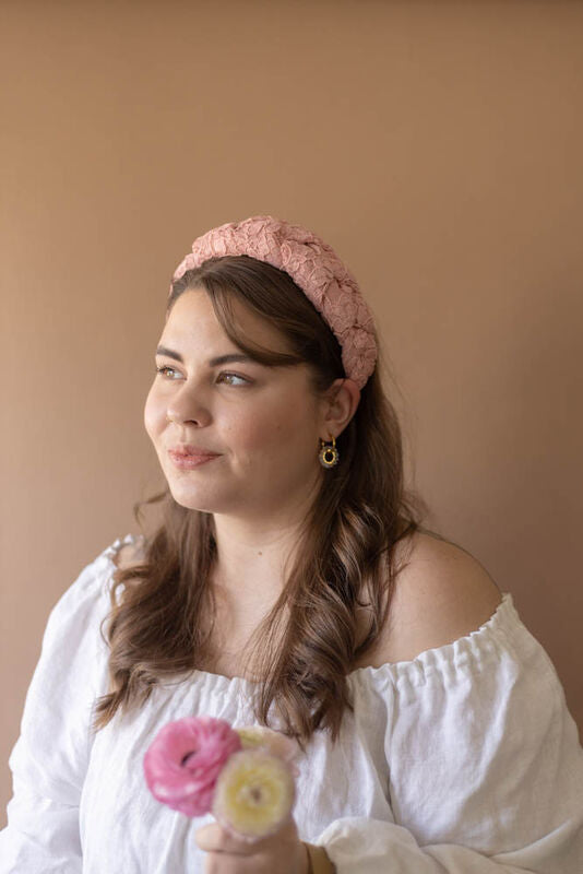 Elea korvakorut, pinkki / kristalli