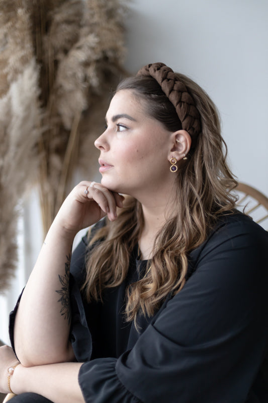 Leia hiuspanta, pellavaa, okra