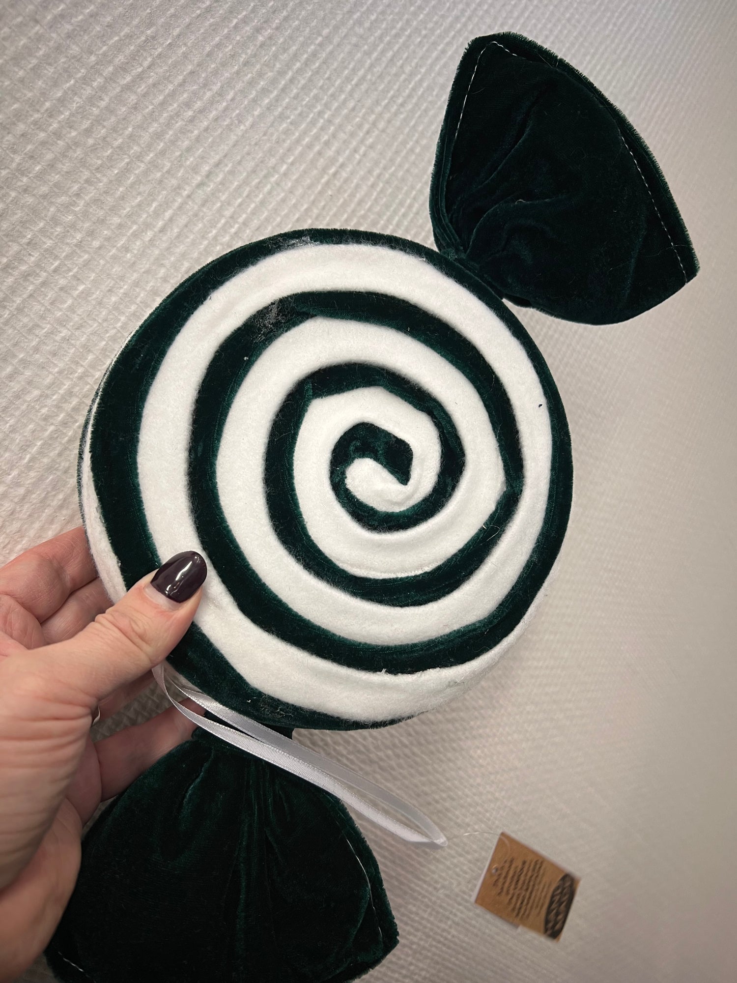 Samettinen karamelli koriste, 37 cm