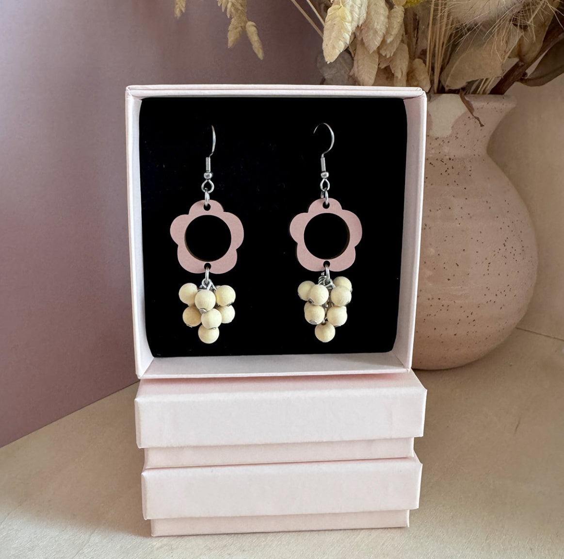 Tellervo korvakorut roosa