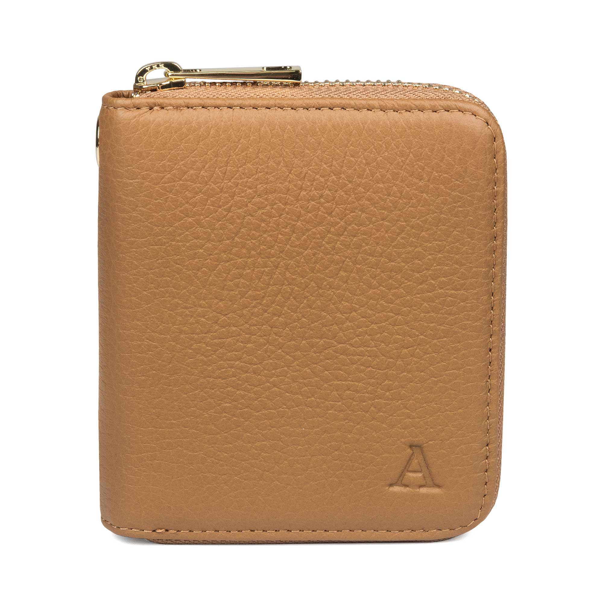 Mini Clutch -lompakko, konjakki/kulta