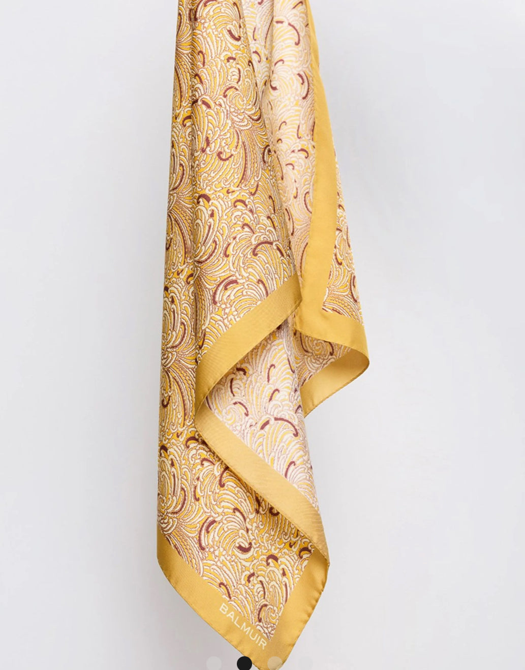 Amaroni Silk Scarf, vihreä ja keltainen