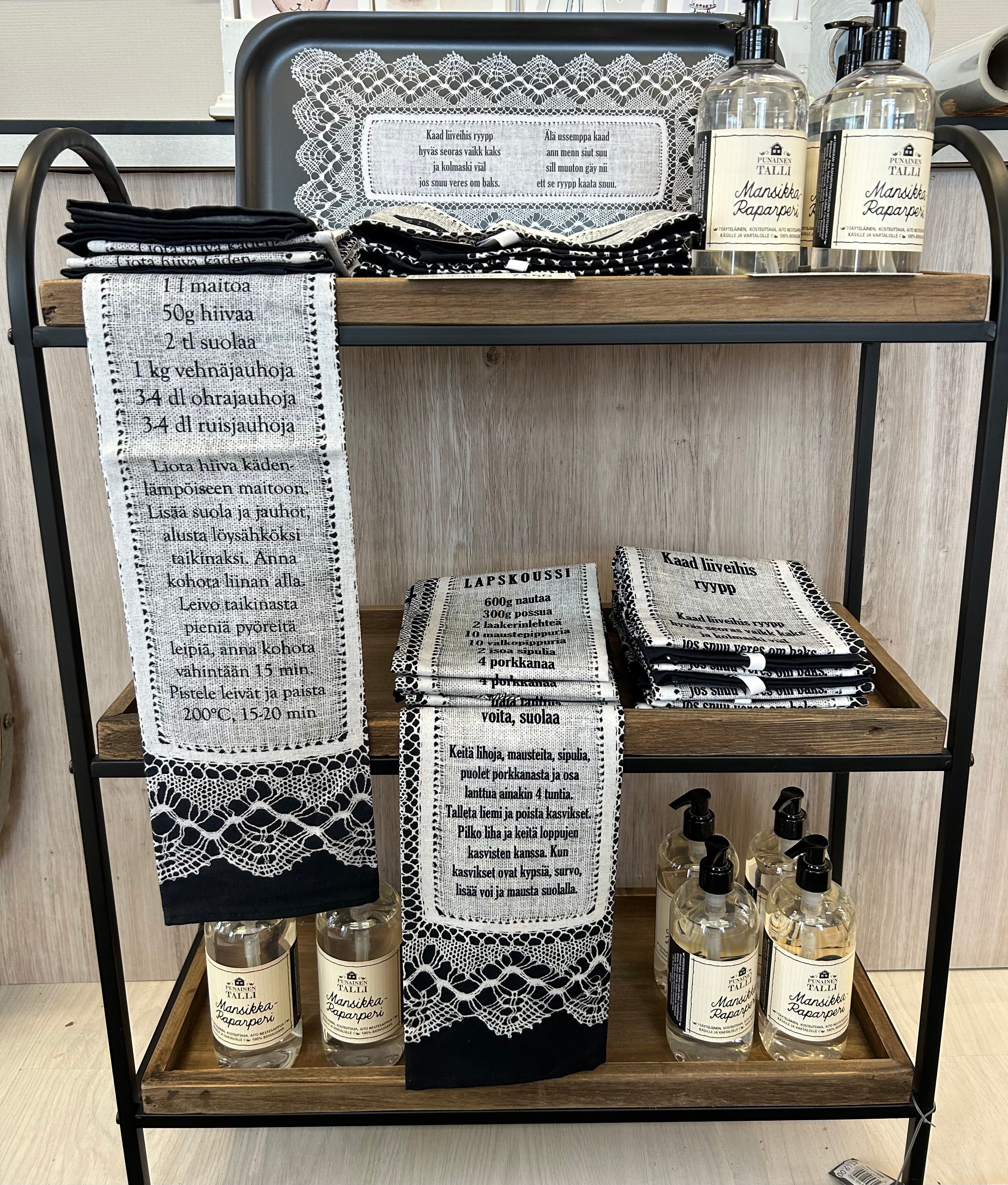 Rauman murteen / reseptien keittiöpyyhkeet