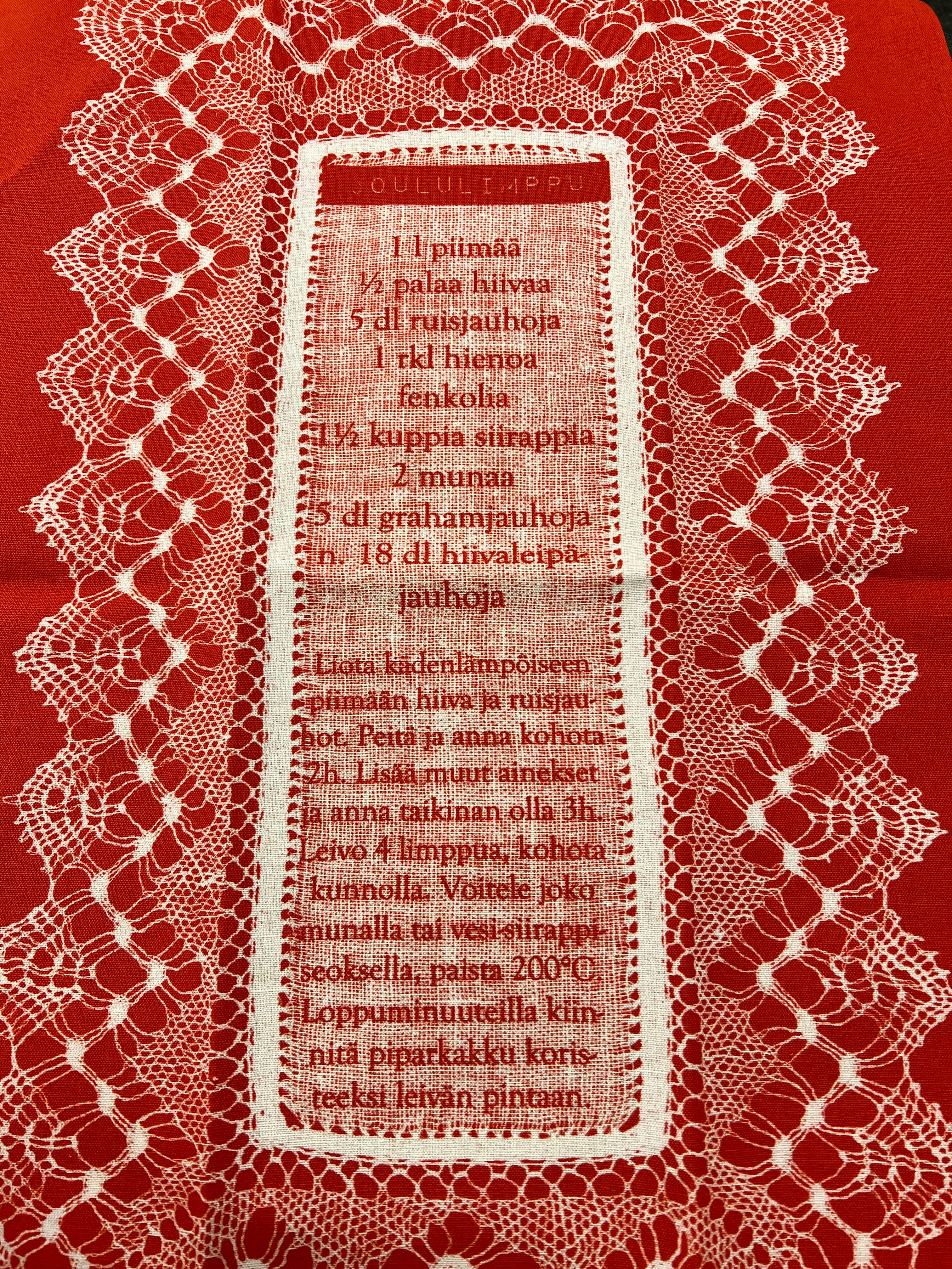 Rauman murteen / reseptien keittiöpyyhkeet