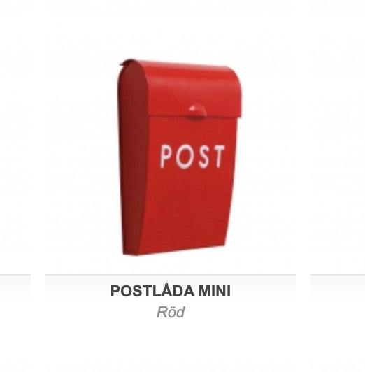 POST-postilaatikko pieni, useita värejä