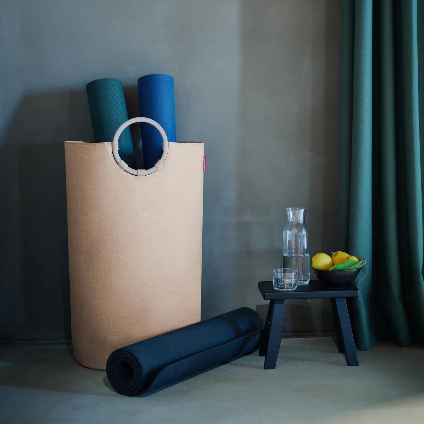 Loophome L kangaskori esim. pyykille, maitokahvin värinen