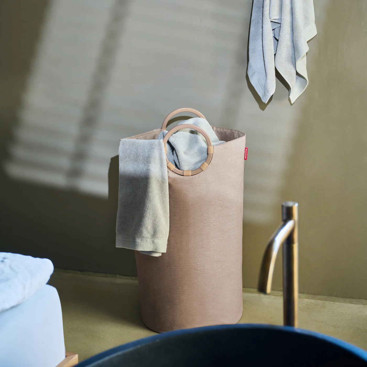 Loophome L kangaskori esim. pyykille, maitokahvin värinen