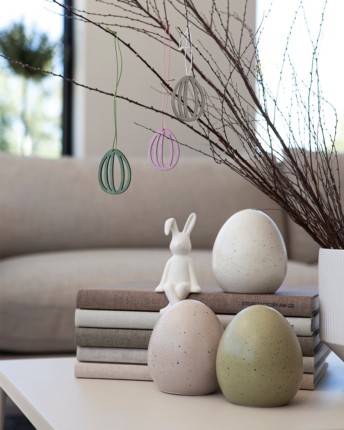 Ugglarp - koristekeramiikkamuna vihreä