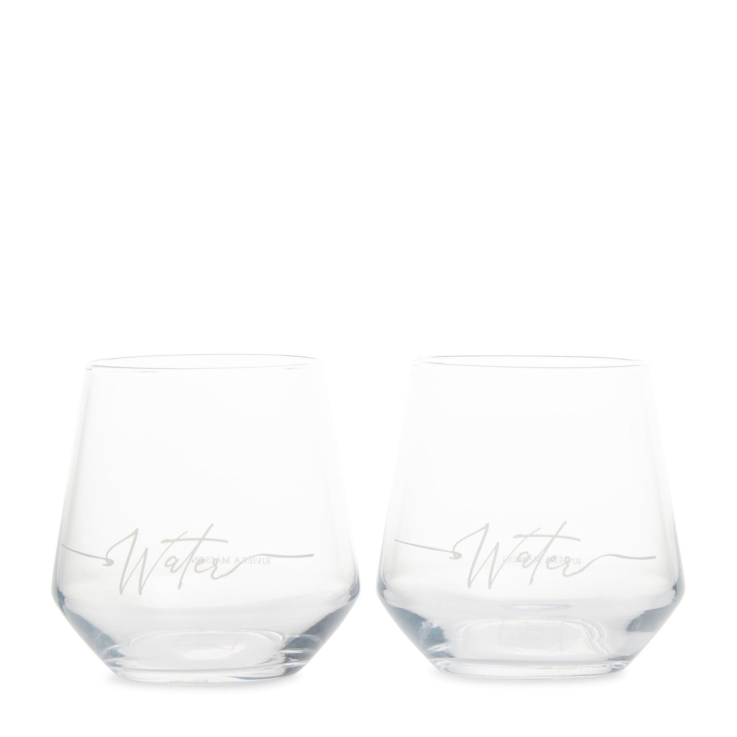 Vesilasi 2 kpl pakkauksessa tekstillä "water"