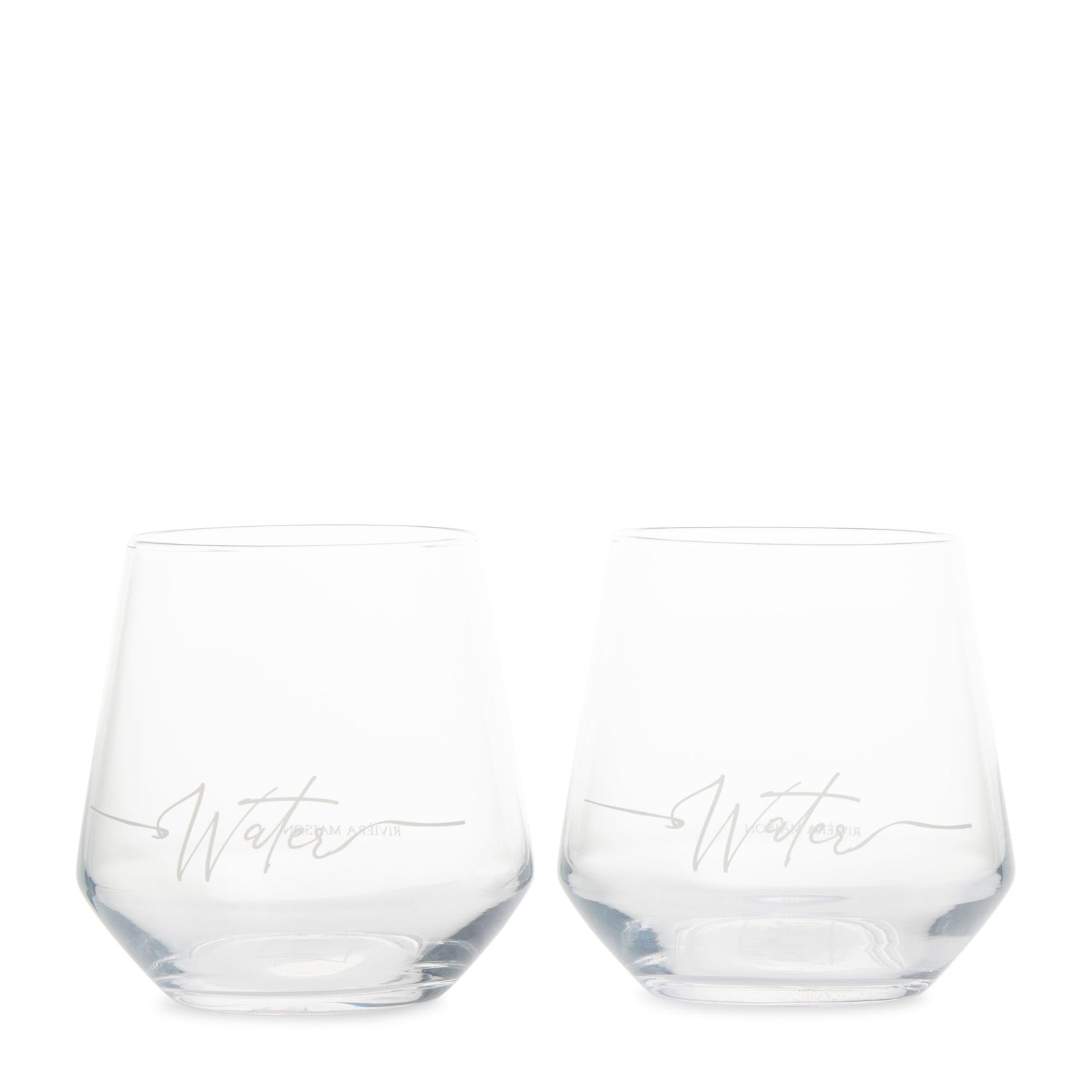 Vesilasi 2 kpl pakkauksessa tekstillä "water"