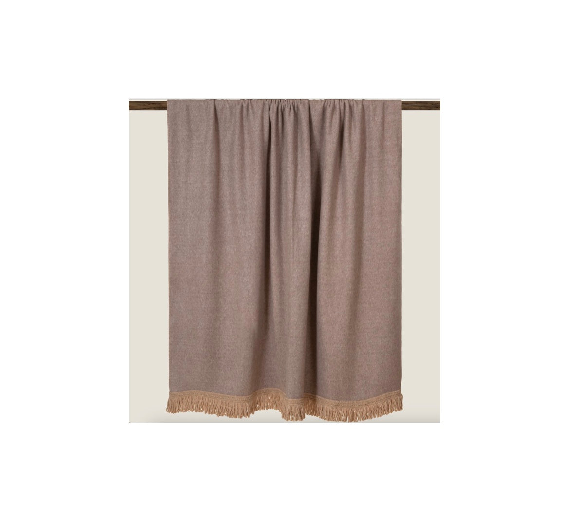 Pehmeä bambu torkkupeitto 2 eri väriä hapsureunainen