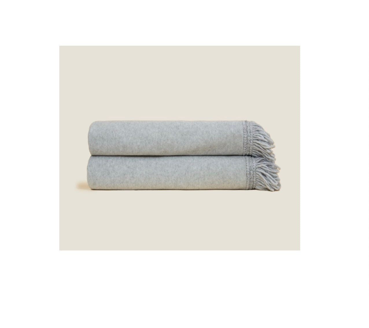 Pehmeä bambu torkkupeitto 2 eri väriä hapsureunainen