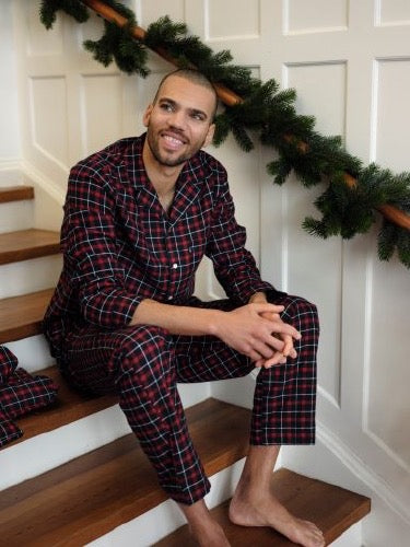 Ruudullinen Ethan flanelliyöpuku XXL