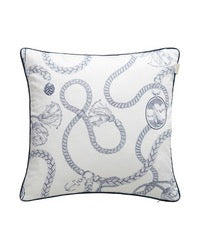 Sateen sailing print - purjehdusteemainen tyynyn päällinen