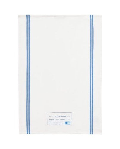 Keittiöpyyhe sivuraidoilla luomupuuvillaa