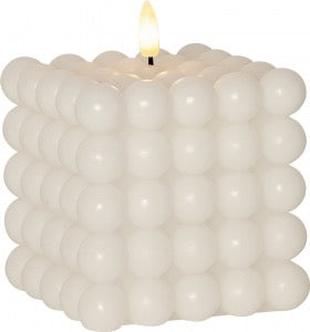 Flamme DOT LED-kynttilä 9,5 cm ja 12.5 cm valkoinen