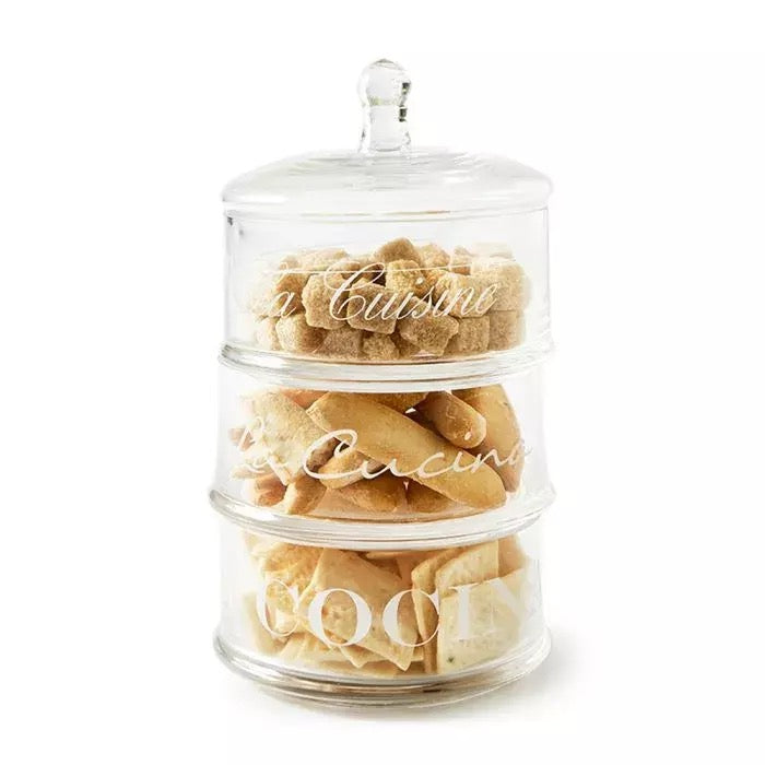 La Cucina lasinen kolmiosainen säilytysastia