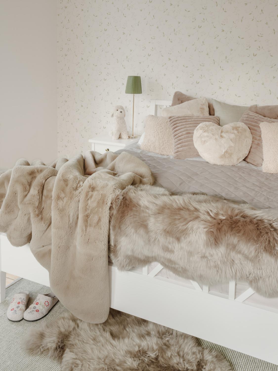 Gently lampaantalja, aito, valkoinen tai taupe