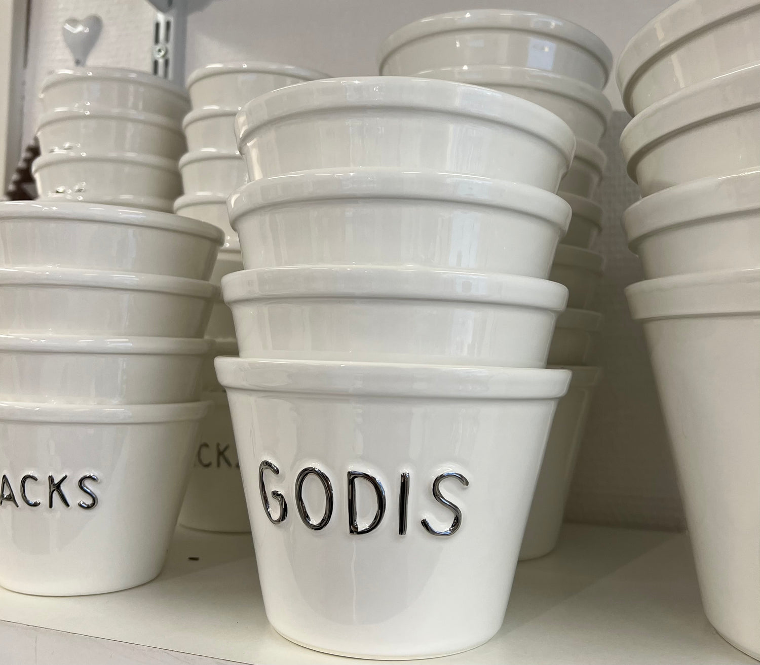 Godis kulho valkoinen/hopea
