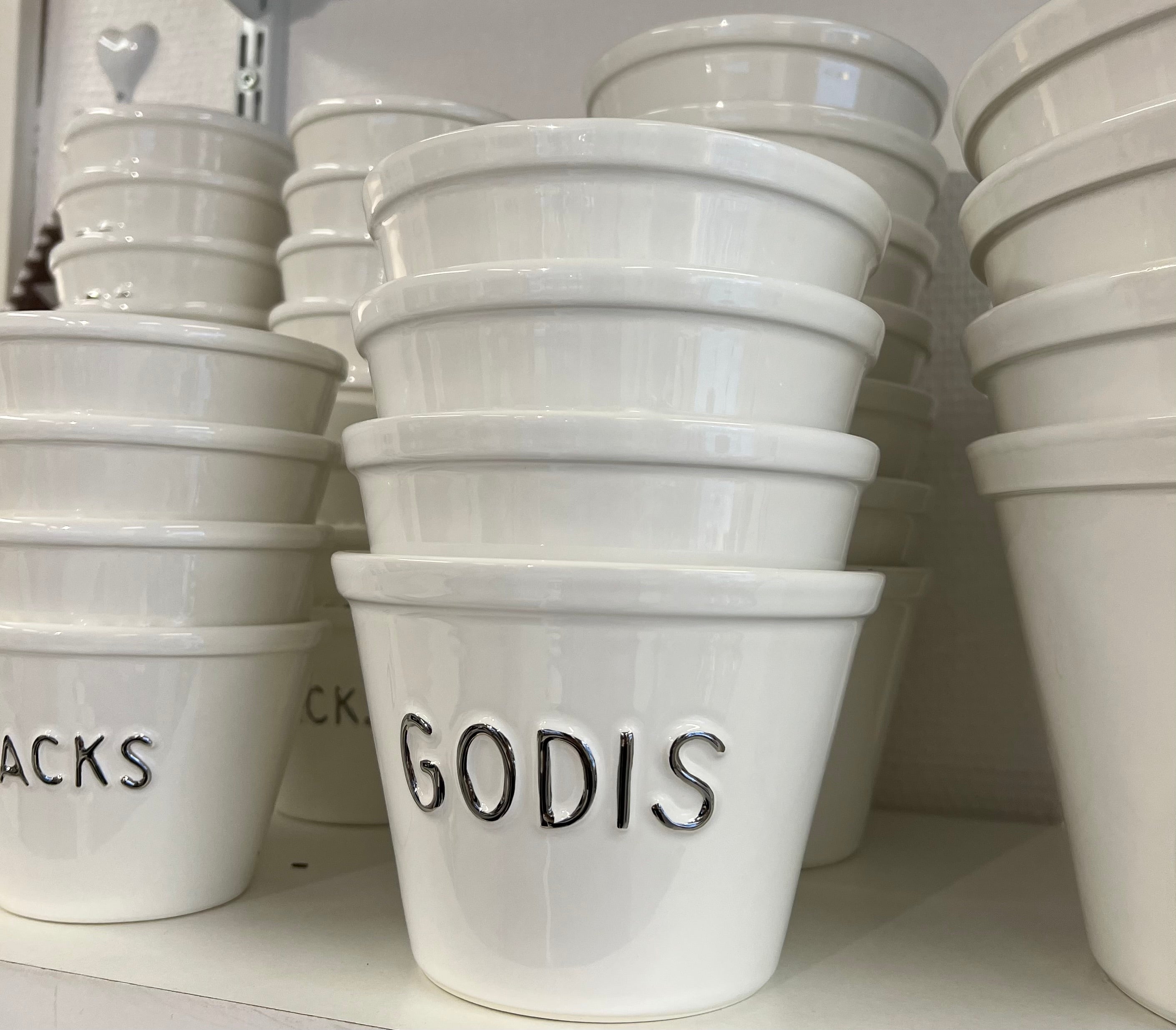 Godis kulho valkoinen/hopea