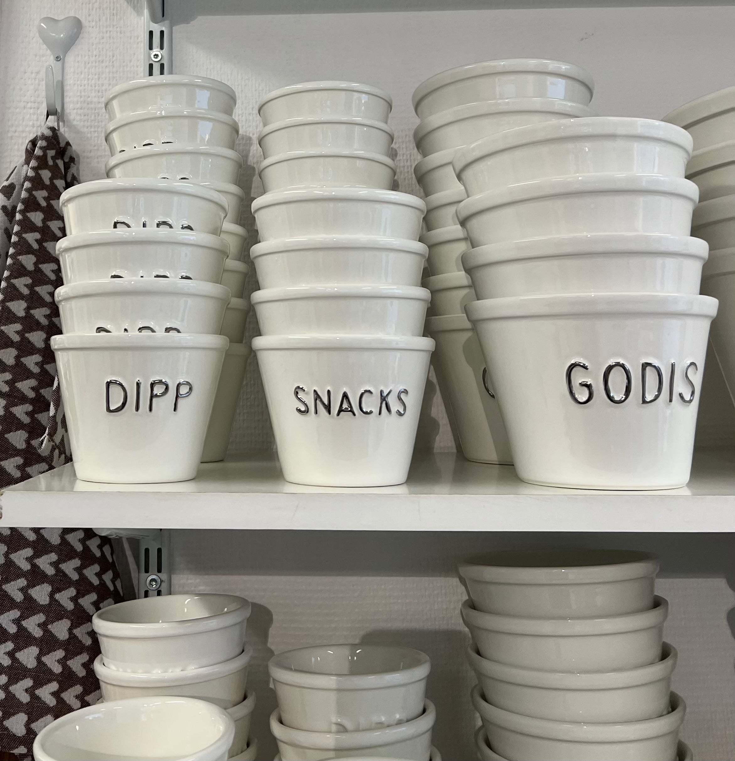 Snacks kulho valkoinen/hopea