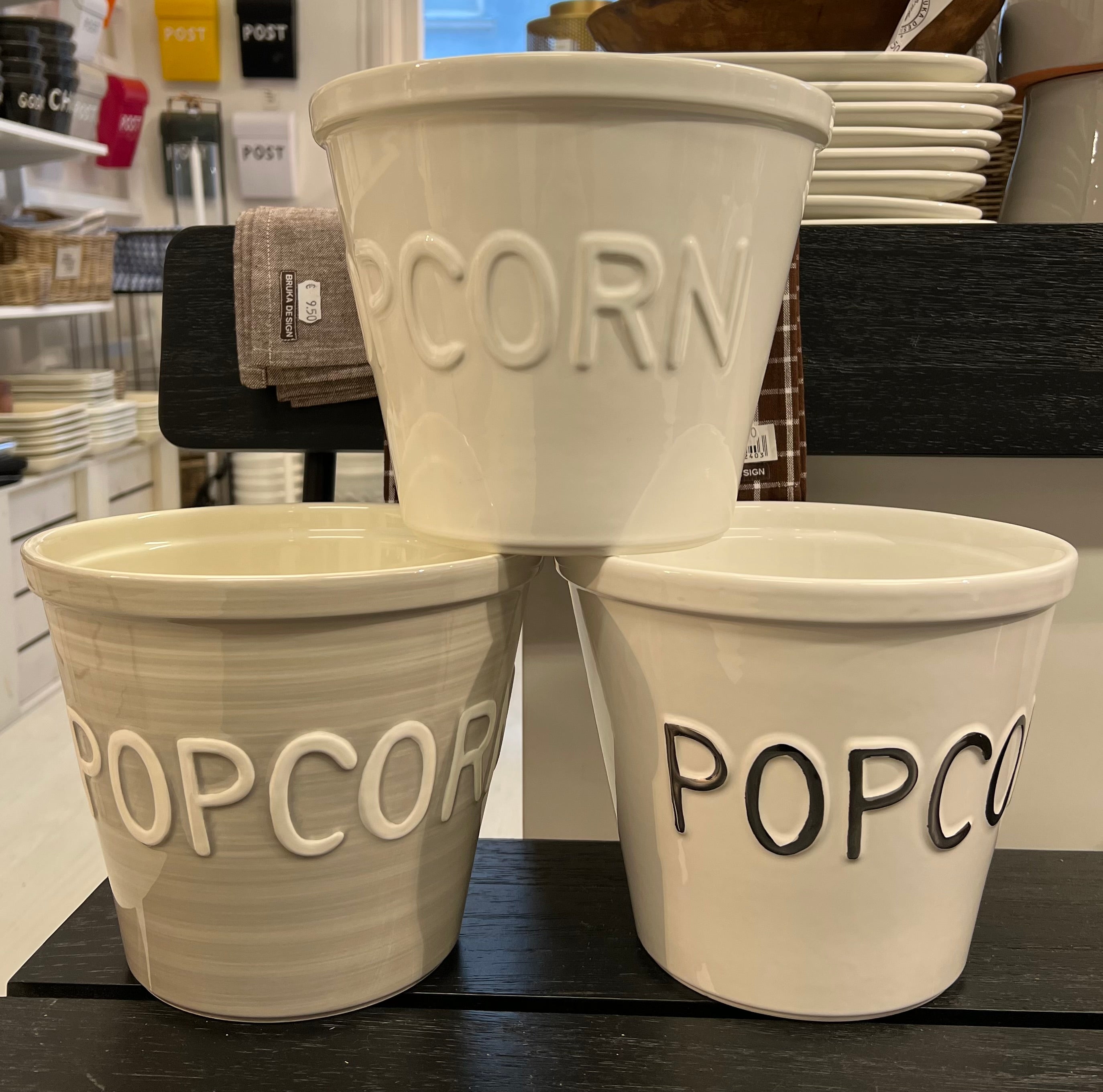 Popcorn kulho valkoinen