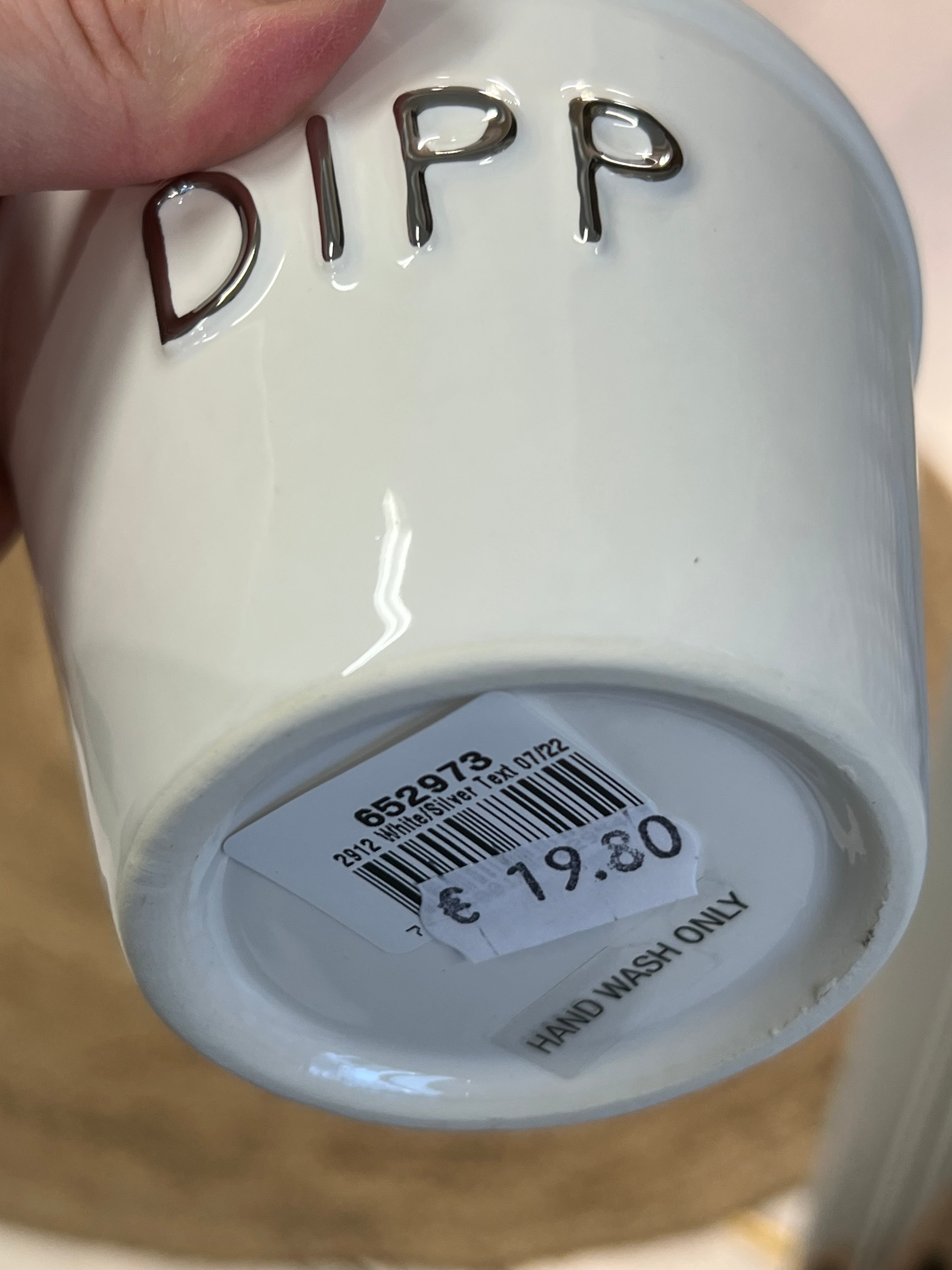 Dipp kulho valkoinen/hopea