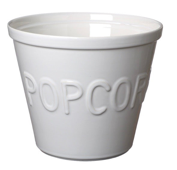 Popcorn kulho valkoinen/hopea