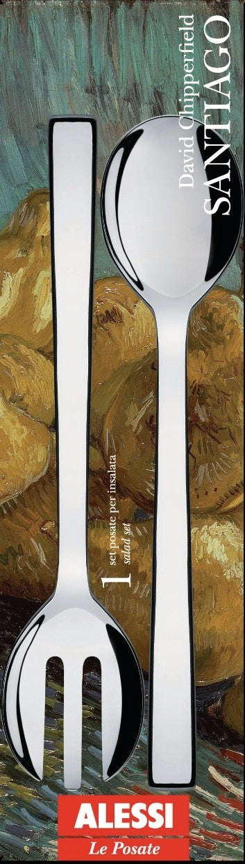 Santiago salaattiottimet, ruostumaton teräs