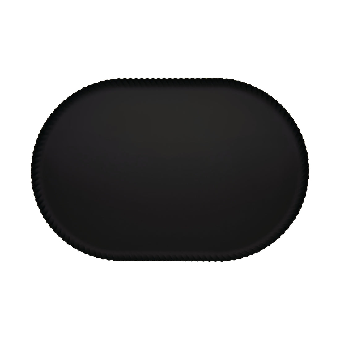 Pleats tarjotin musta, ruostumaton teräs