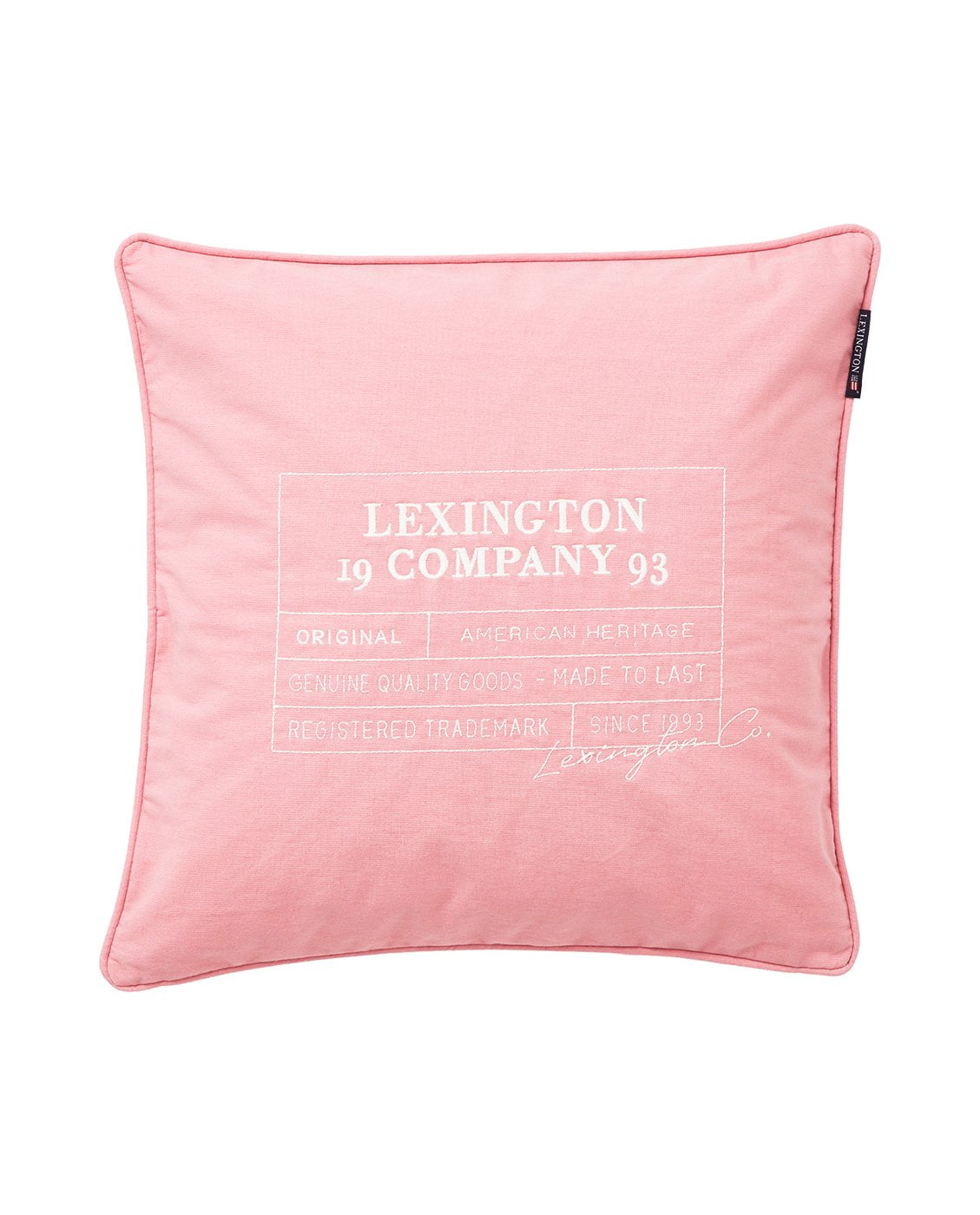Logo canvaskankainen tyynyn päällinen vaaleanpunainen