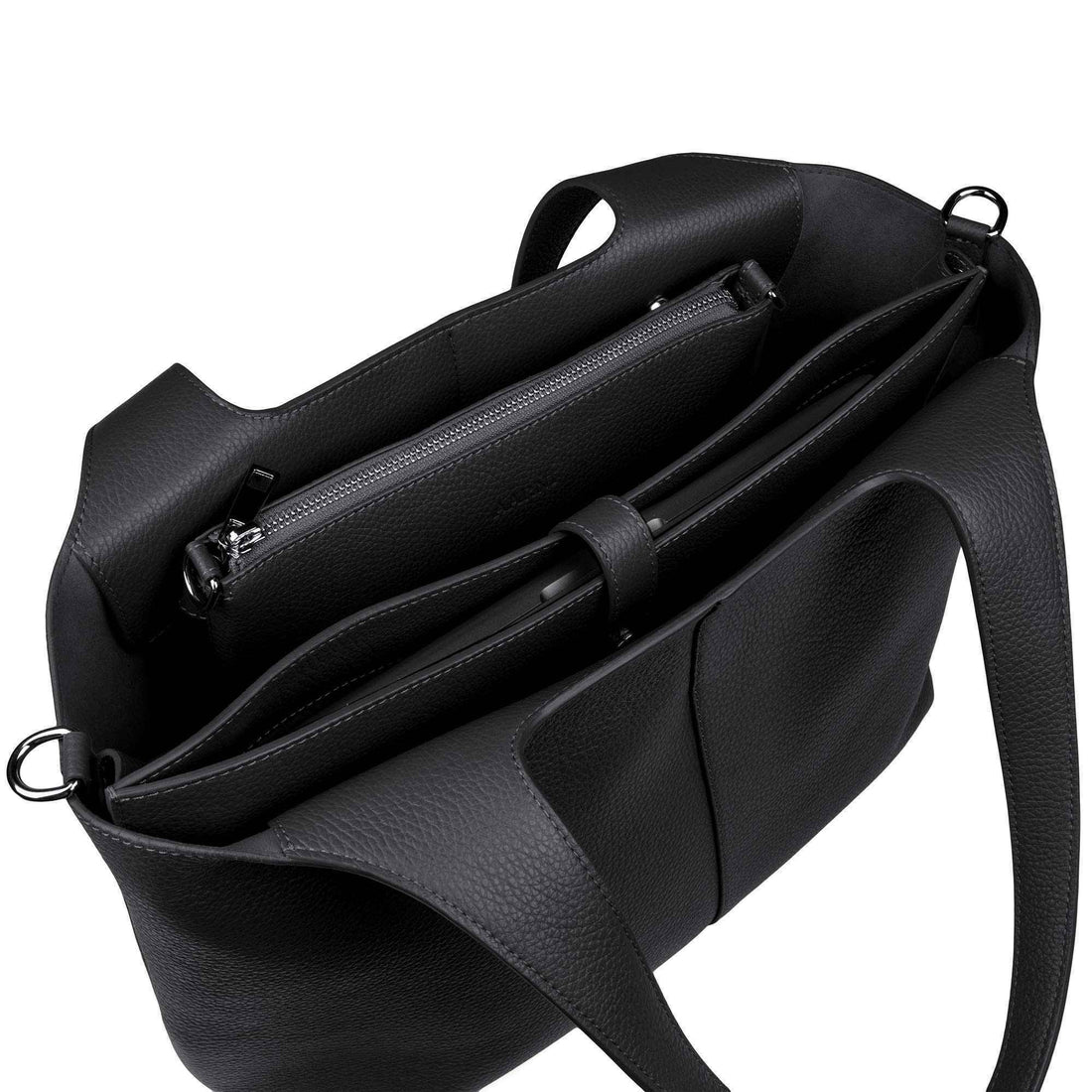 Aava pouch Bag musta/hopea