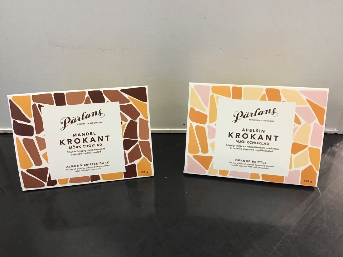 Pärläns toffeekrokantti, appelsiini.