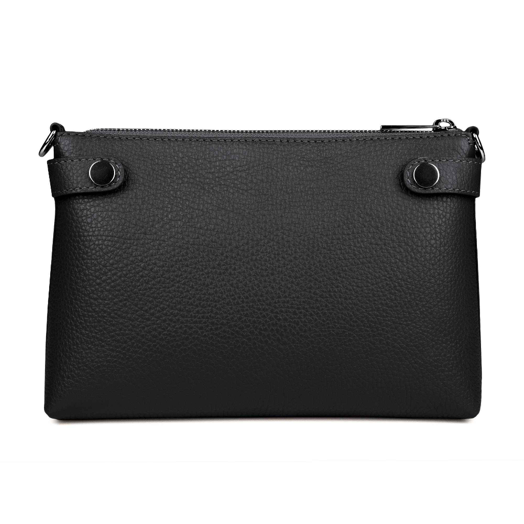 Aava pouch Bag musta/hopea