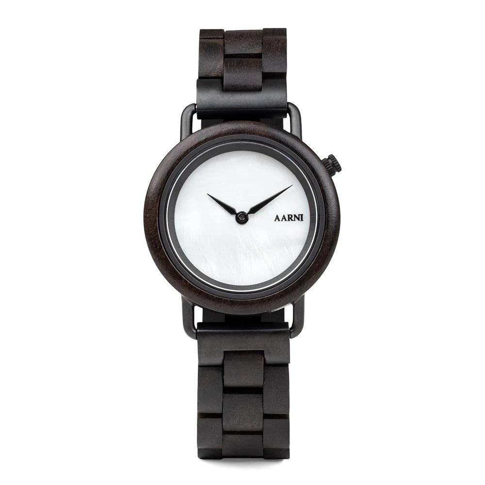 Saga Eeben naisten rannekello - helmiäisvalkoinen