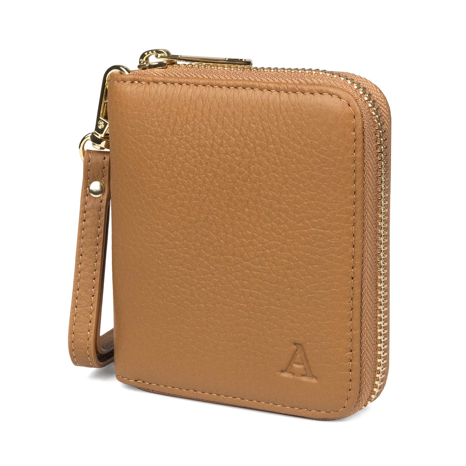 Mini Clutch - lompakko (konjakki/kulta)
