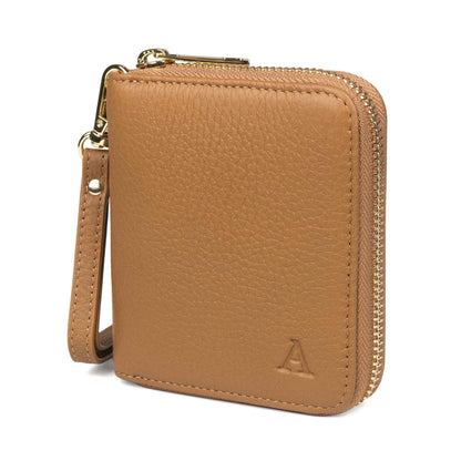 Mini Clutch -lompakko, konjakki/kulta