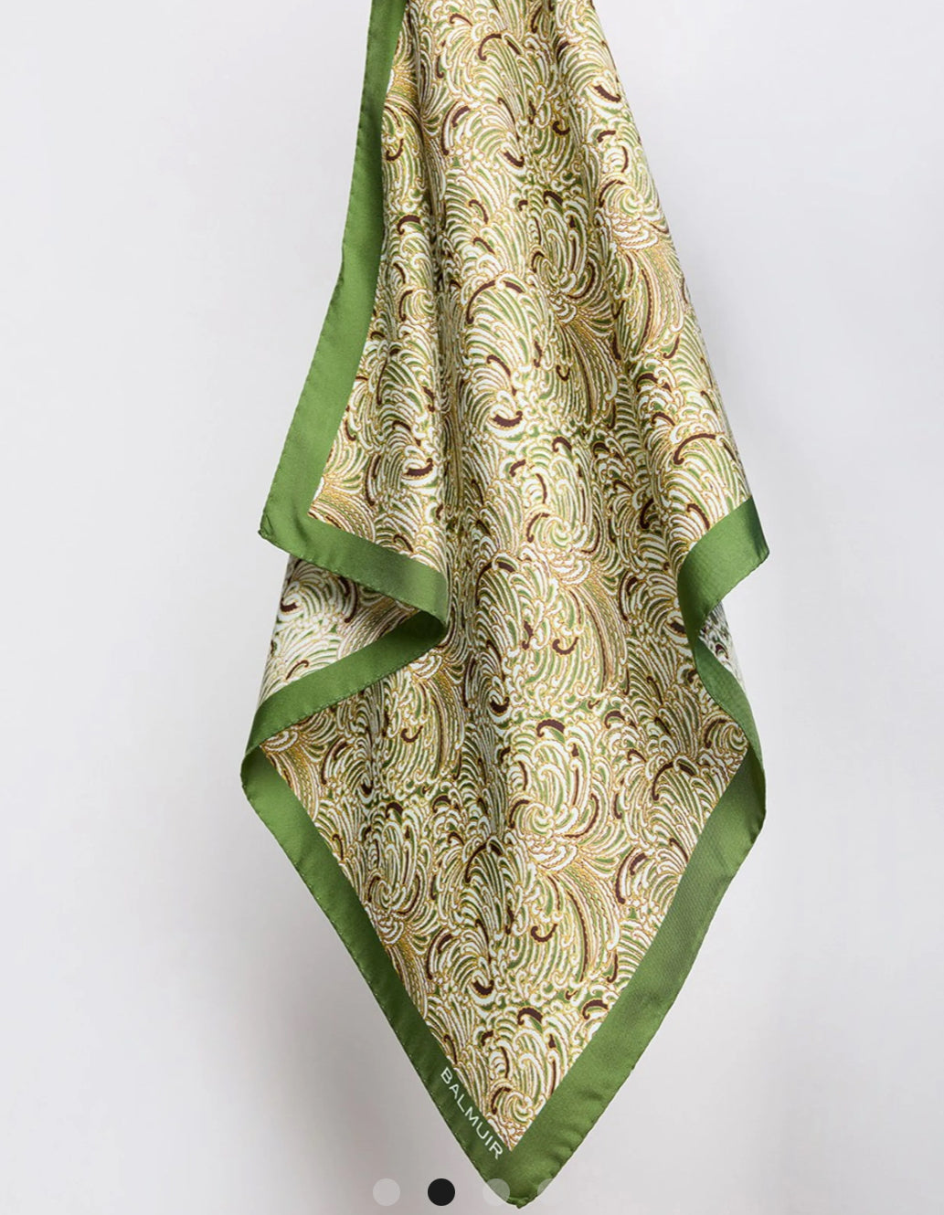 Amaroni Silk Scarf, vihreä ja keltainen