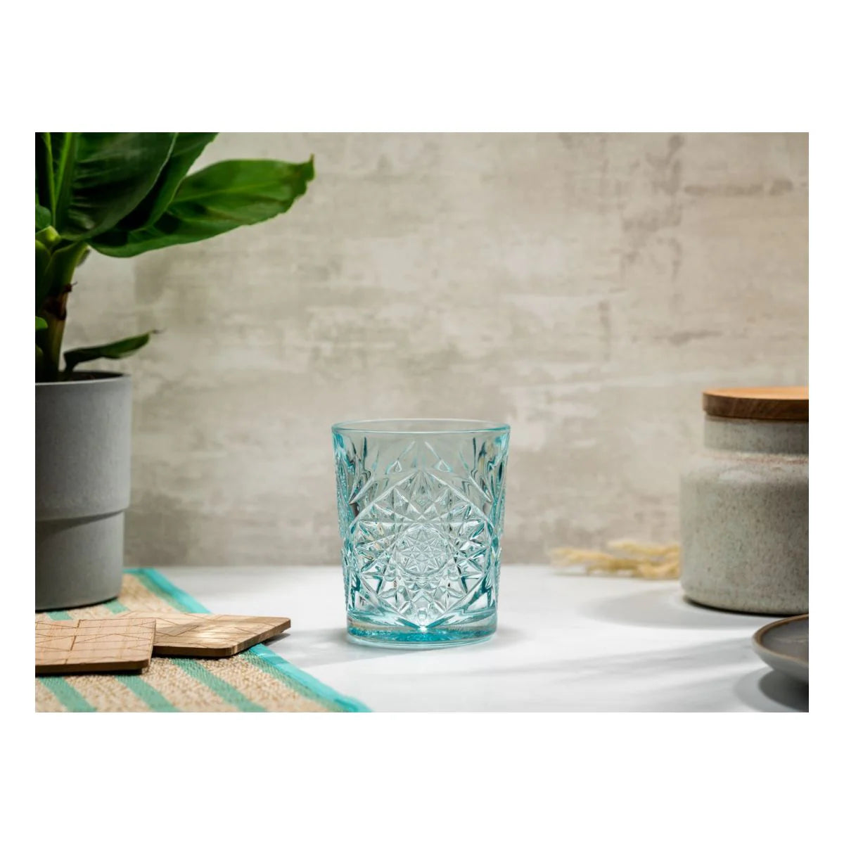 Hobstar old fashioned juomalasi (sky blue)