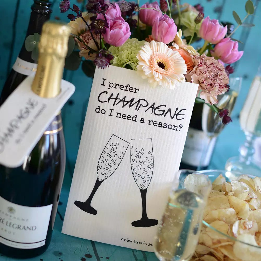 Tiskiliina &quot;prefer champagne...&quot;