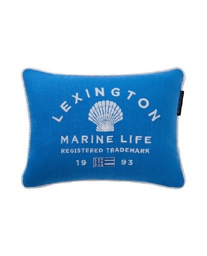 Marine life -tyyny (elämää merellä) luomupuuvillakanvasta, 40 x 30 cm